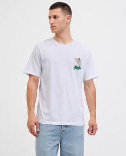 Camiseta m/c con backprint "Slow sunday" Jack & Jones White