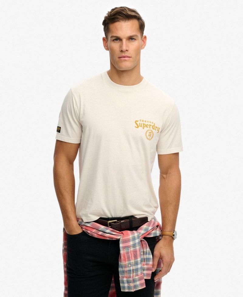 Camiseta m/c con backprint tigre & dragón Superdry Rainy Day 4XL