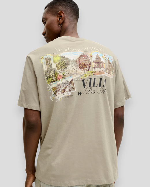 Camiseta m/c con backprint Villa Jack & Jones Vintage