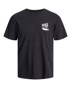 Camiseta m/c con backprint "Weekend" Jack & Jones Black