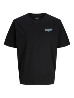 Camiseta m/c con backprint "Weekend" Jack & Jones Black
