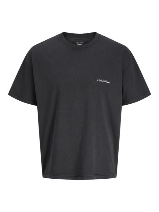 Camiseta m/c con backprint y de aspecto envejecido Jack & Jones Black