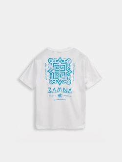 Camiseta m/c con backprint Zamna Only & Sons Bright White