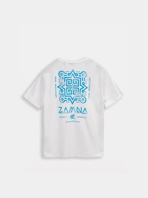 Camiseta m/c con backprint Zamna Only & Sons Bright White