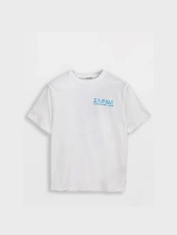 Camiseta m/c con backprint Zamna Only & Sons Bright White