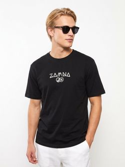 Camiseta m/c con backprint Zamna Only & Sons Jet Black