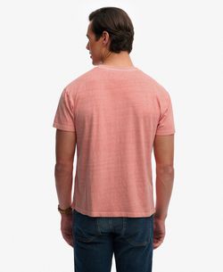 Camiseta m/c con bolsillo de aspecto desgastado Superdry Coral