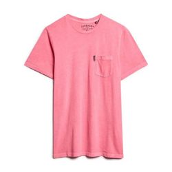 Camiseta m/c con bolsillo envejecida Superdry Washed Paradise Red