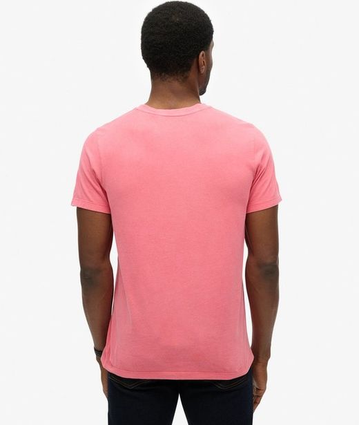 Camiseta m/c con bolsillo envejecida Superdry Washed Paradise Red