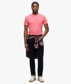 Camiseta m/c con bolsillo envejecida Superdry Washed Paradise Red