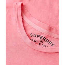 Camiseta m/c con bolsillo envejecida Superdry Washed Paradise Red