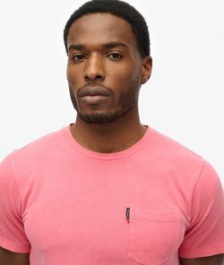 Camiseta m/c con bolsillo envejecida Superdry Washed Paradise Red