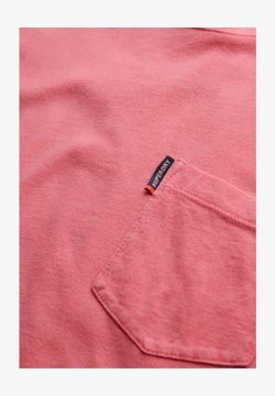 Camiseta m/c con bolsillo envejecida Superdry Washed Paradise Red