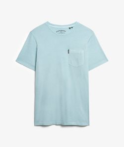 Camiseta m/c con bolsillo envejecida Superdry Washed Sunset Blue