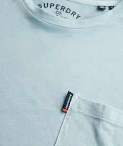Camiseta m/c con bolsillo envejecida Superdry Washed Sunset Blue