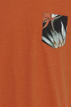 Camiseta m/c con bolsillo estampado Blend Of America Orange