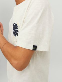 Camiseta m/c con bolsillo estampado Jack & Jones Cloud Dancer