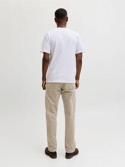 Camiseta m/c con bolsillo & etiqueta Jack & Jones Bright White