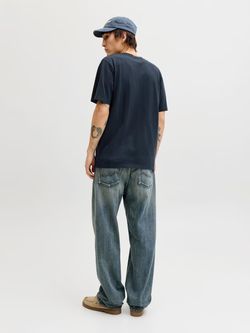 Camiseta m/c con bolsillo & etiqueta Jack & Jones Dark Navy