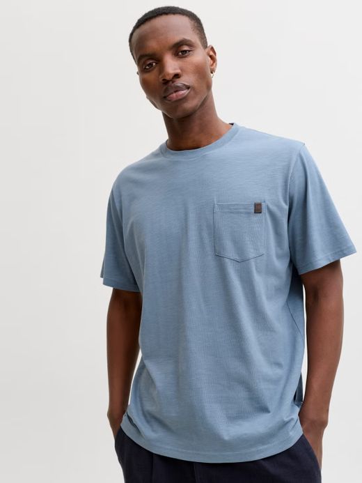 Camiseta m/c con bolsillo Jack & Jones Blue
