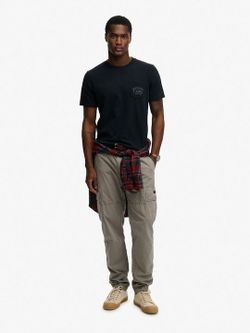 Camiseta m/c con bolsillo y backprint Superdry Eclipse Navy