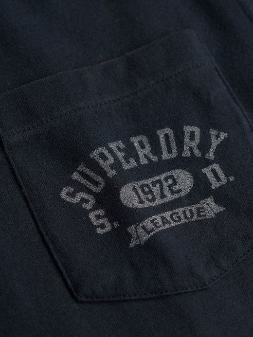 Camiseta m/c con bolsillo y backprint Superdry Eclipse Navy