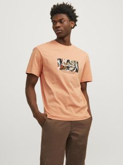 Camiseta m/c con cuadro print floral Jack & Jones Canyon Sunset