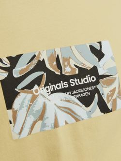 Camiseta m/c con cuadro print floral Jack & Jones Italian Straw