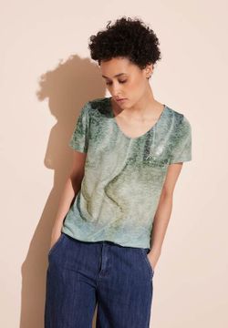 Camiseta m/c con degradado color Street One Green