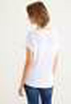 Camiseta m/c con detalle calado Street One White