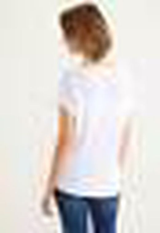 Camiseta m/c con detalle calado Street One White