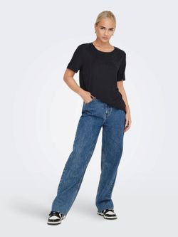 Camiseta m/c con detalles brillantes Only Black