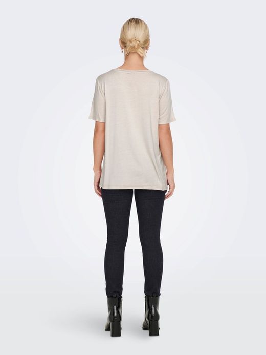 Camiseta m/c con detalles brillantes Only Pumice Stone