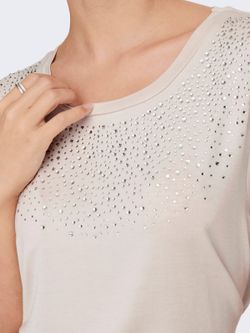 Camiseta m/c con detalles brillantes Only Pumice Stone
