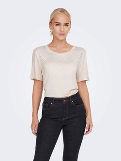Camiseta m/c con detalles brillantes Only Pumice Stone