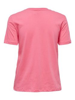 Camiseta m/c con dibujo flocado Only Rose