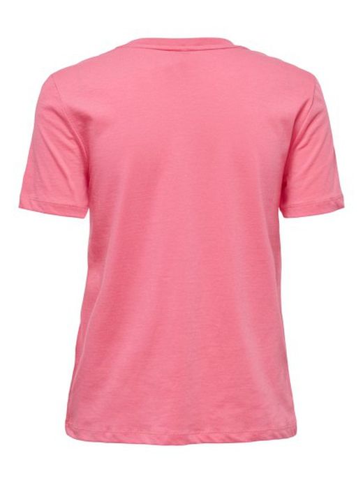 Camiseta m/c con dibujo flocado Only Rose