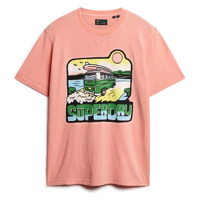 Camiseta m/c con dibujo furgoneta Superdry Peach Whip 4XL