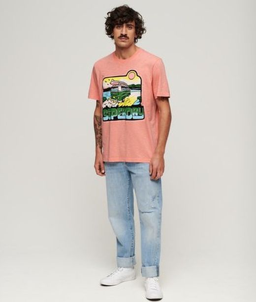 Camiseta m/c con dibujo furgoneta Superdry Peach Whip