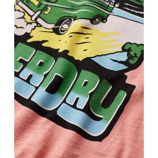 Camiseta m/c con dibujo furgoneta Superdry Peach Whip
