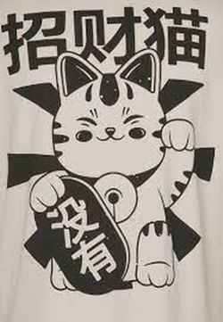 Camiseta m/c con dibujo gato de la suerte Jack & Jones Moonbean