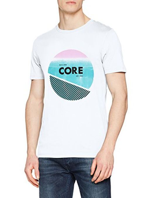 M / C T-Shirt mit geometrischem Muster Jack & Jones White