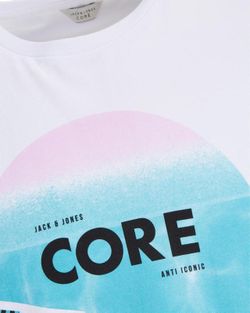 M / C T-Shirt mit geometrischem Muster Jack & Jones White