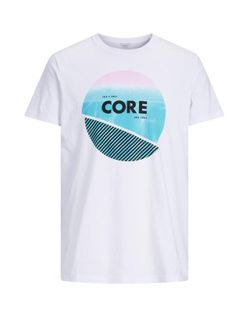 M / C T-Shirt mit geometrischem Muster Jack & Jones White