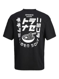 Camiseta m/c con dibujo ramen soup Jack & Jones Black