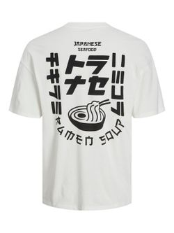 Camiseta m/c con dibujo ramen soup Jack & Jones Cloud Dancer