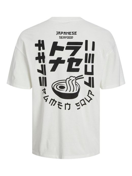 Camiseta m/c con dibujo ramen soup Jack & Jones Cloud Dancer