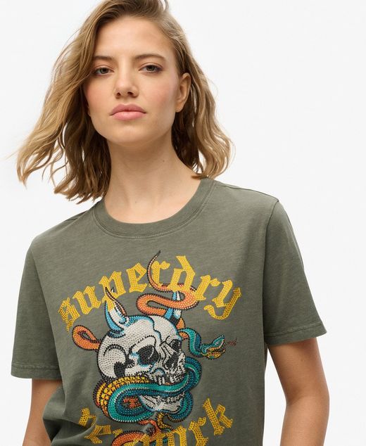 Camiseta m/c con dibujo tatto multicolor Superdry Beetle