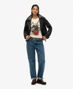 Camiseta m/c con dibujo tattoo multicolor Superdry Off White