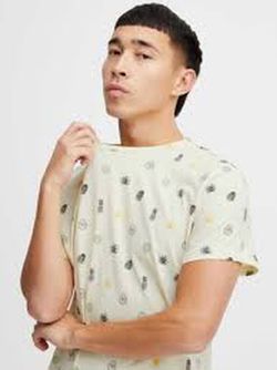 Camiseta m/c con dibujos bicolor Blend Of America Cream White